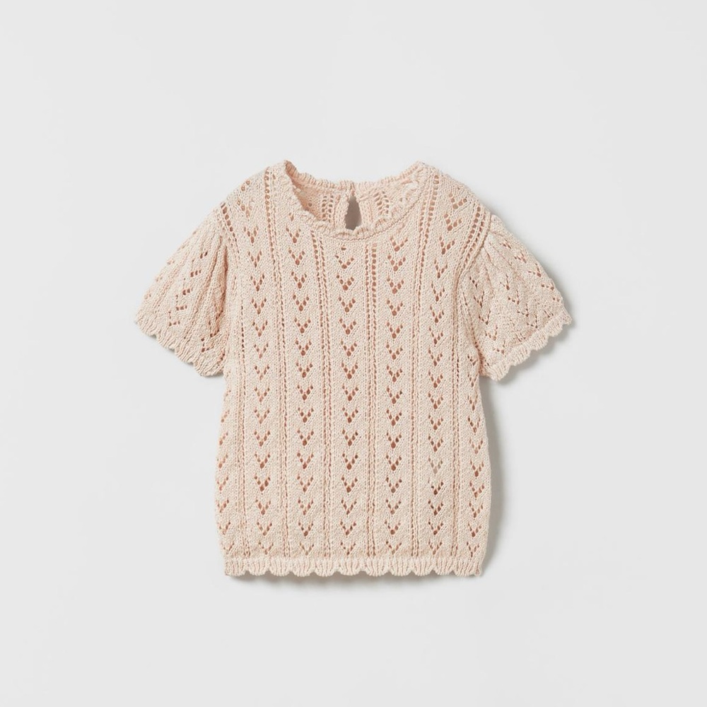 Zara Openwork Knit Top